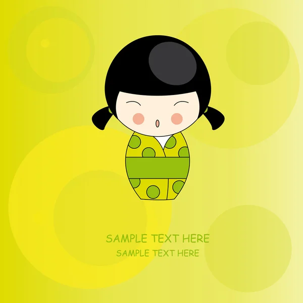 Illustration vectorielle de la poupée japonaise — Image vectorielle