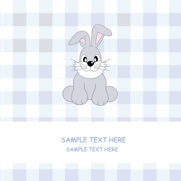 Tavşan tebrik kartı — Stok Vektör