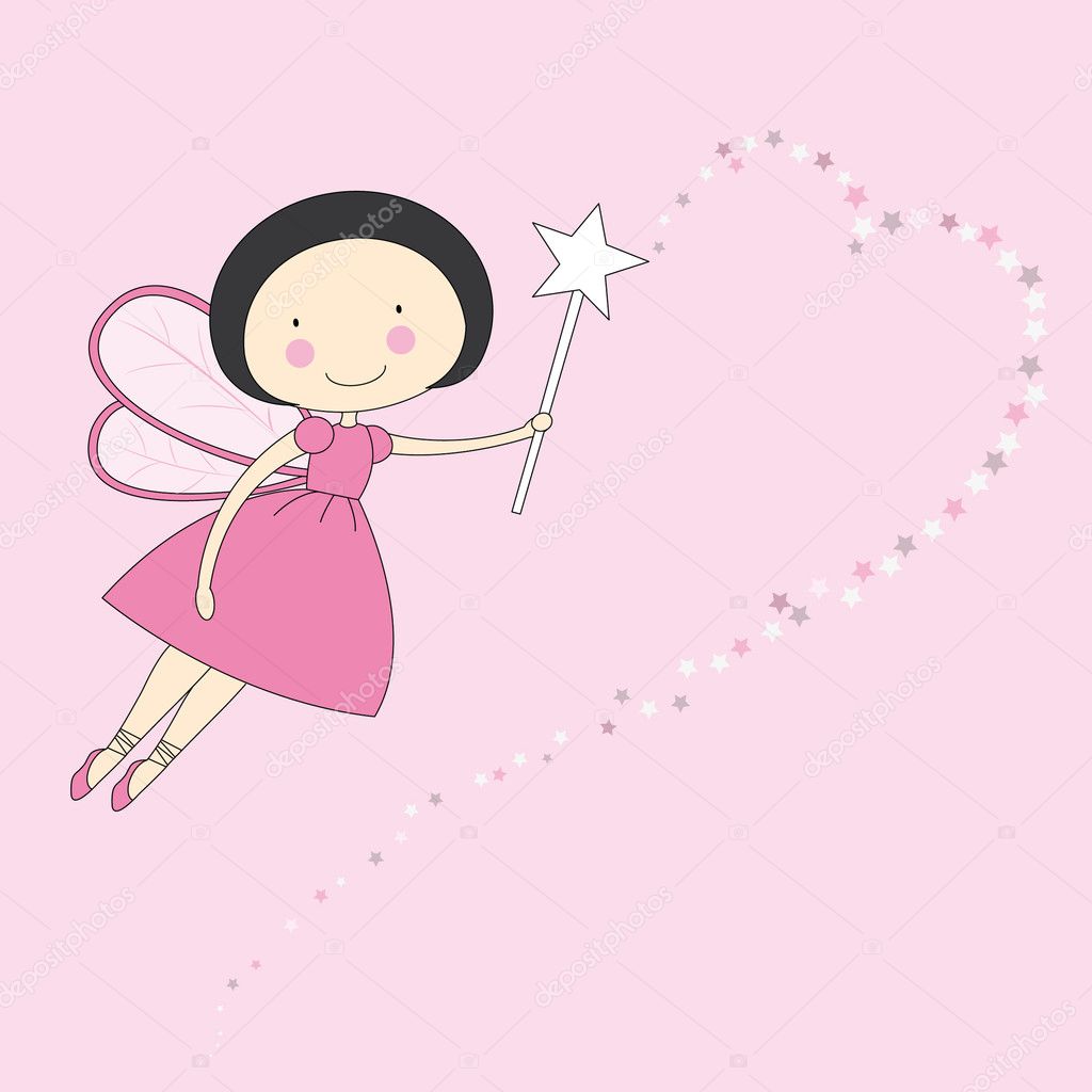 Fairy with magic wand Stock Illustration by ©sbego #8027882