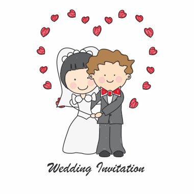 Wedding invitation clipart