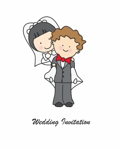 Huwelijksuitnodigingskaart — Stockvector