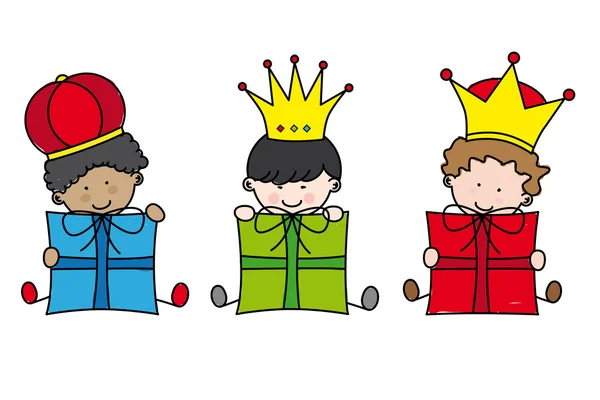 Navidad. Tres reyes — Vector de stock