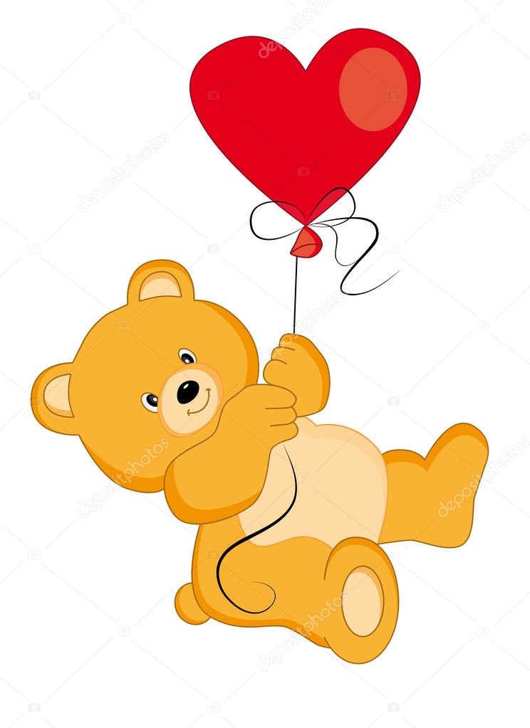 Bear balloon. Vector
