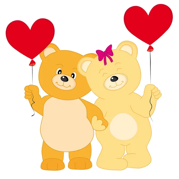 Αρκούδες στην αγάπη — Διανυσματικό Αρχείο