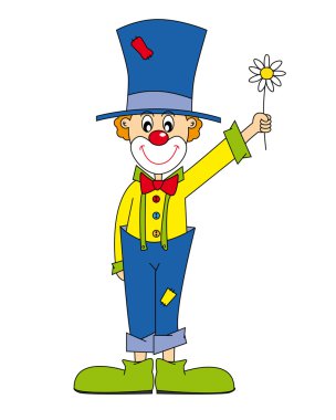 Funny clown clipart