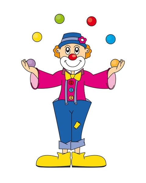 Drôle de clown — Image vectorielle