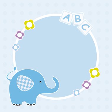 Blue elephant framework clipart