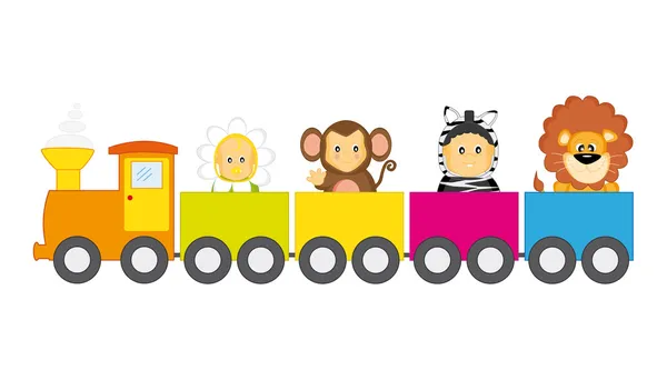 Kindereisenbahn — Stockvektor