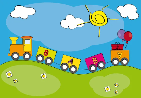 Chemin de fer pour enfants — Image vectorielle