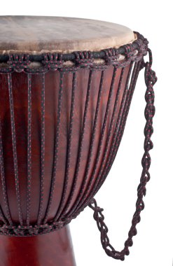 beyaz izole djembe