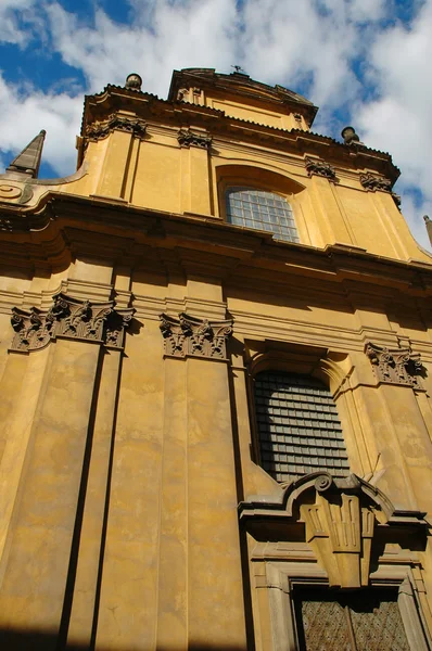 Stock image Prague's facade in a blue sky