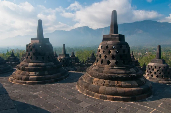 Tempio di Borobudur, Giava centrale, Indonesia — Foto Stock
