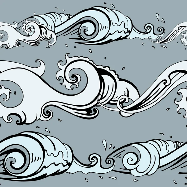 Морской фон. Векторная иллюстрация — стоковый вектор