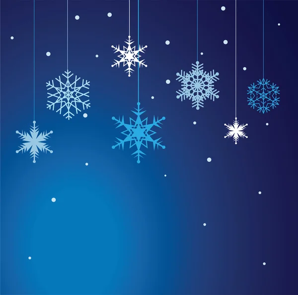 Vector set of snowflakes background. — Stock Vector