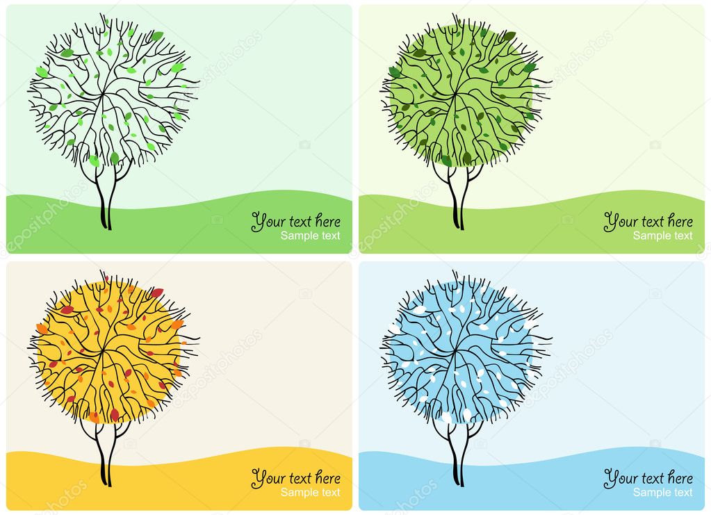 Abstract Vector trees. Four Season