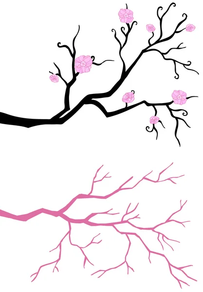 Pobočka strom v květu. — Stockový vektor