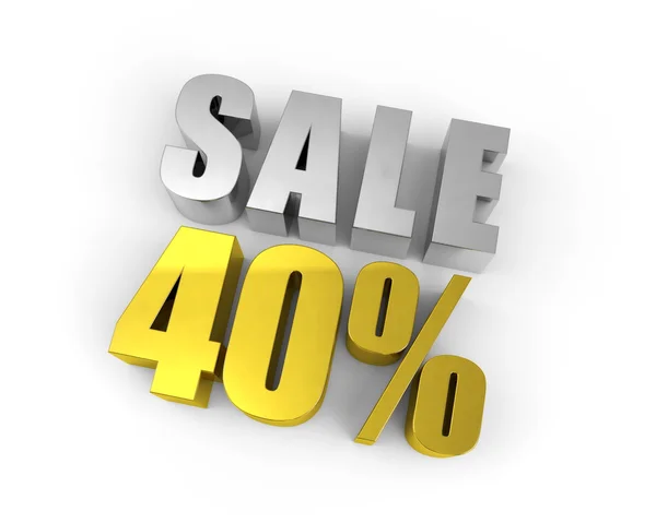 Discount of 40% — Zdjęcie stockowe
