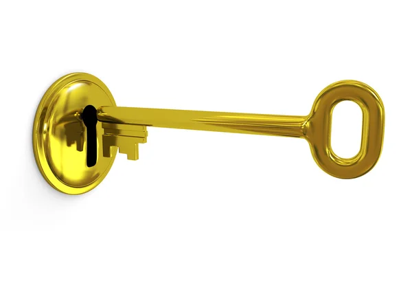 Złoty klucz 1 — Zdjęcie stockowe