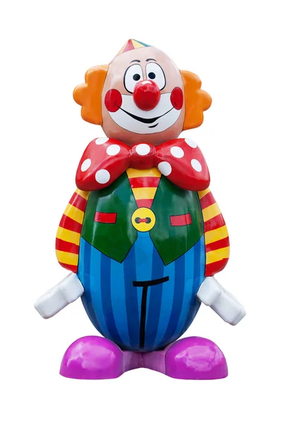 De houten geschilderde clown — Stockfoto