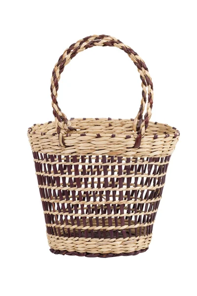 Wicker basket for carrying food — Stock Photo, Image