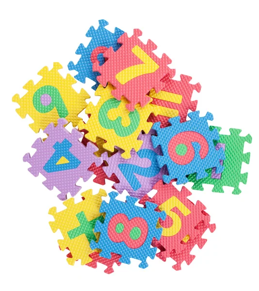 Puzzle in una varietà di figure — Foto Stock