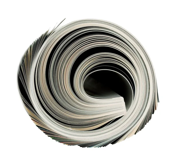 stock image Rolled in a thick roll of the magazine