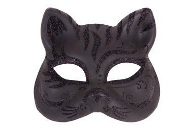 Mask in the form of the muzzle a cat on a white background clipart