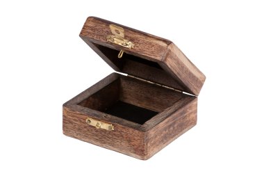 Small wooden box handcrafted clipart