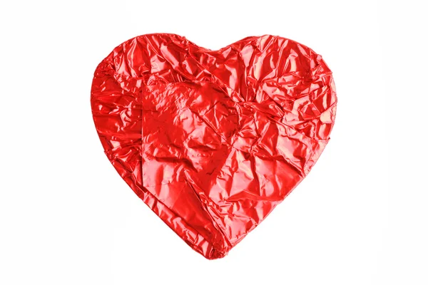 Рисунок в форме конфет сердца, завернутые в фольгу — стоковое фото