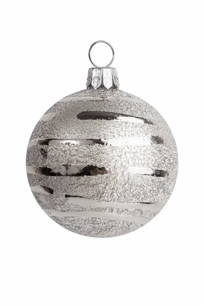 Decoración de Navidad - decoraciones de bolas de plata —  Fotos de Stock