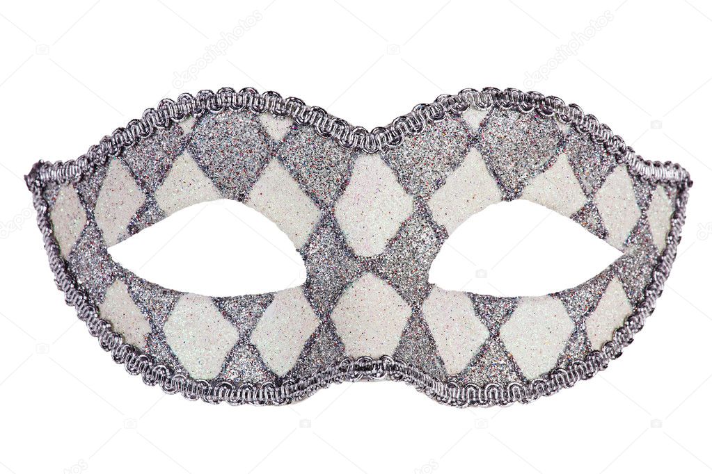 Decorated with mother of pearl original carnival mask
