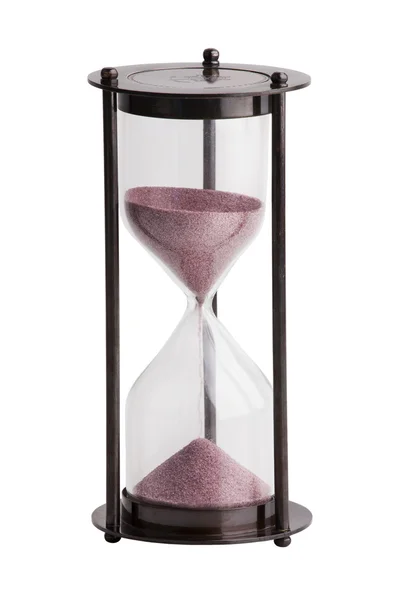 Hourglass with the sand in a brass case — Stock Photo, Image