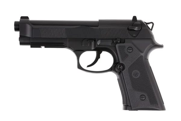 Чорний металевий пістолет з спусковим гачком — стокове фото