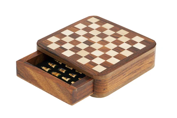 Bärbar pocket schackbräde — Stockfoto