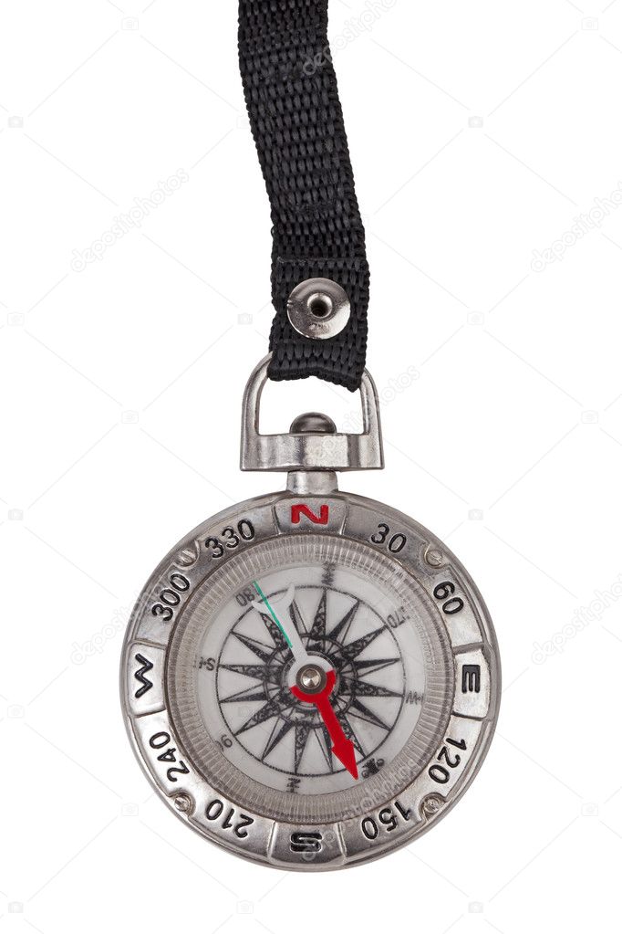 Pocket compass on a black strap