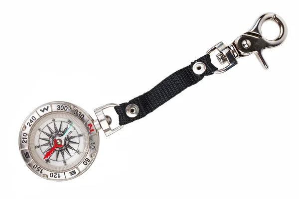 Pocket compass with a metal strap — Stock Photo, Image