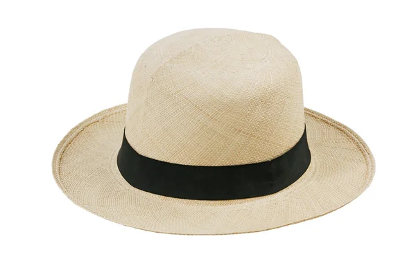 Соломенная шляпа с широкими краями — стоковое фото