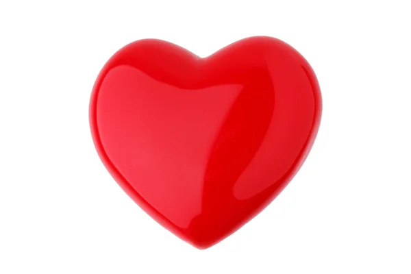 Кулон в форме красного стеклянного сердца — стоковое фото