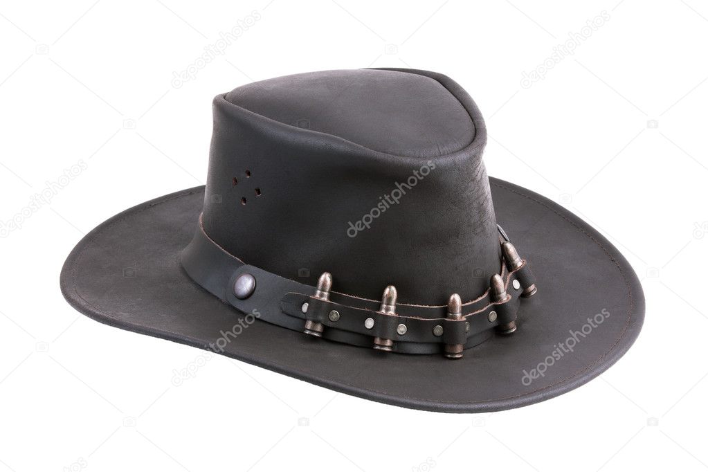 Brown suede cowboy hat