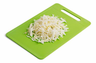 Cabbage on a cutting board clipart