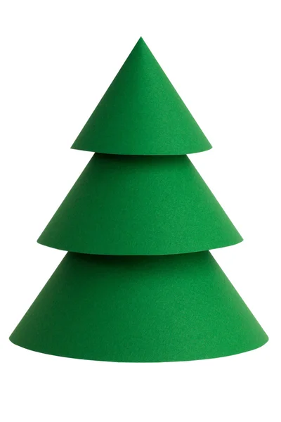 Prachtige groene gestileerde kerstboom — Stockfoto