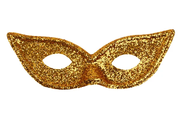 Krásné lesklé duhovým zlatá maska — Stock fotografie