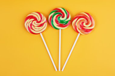 Three striped lollipop clipart