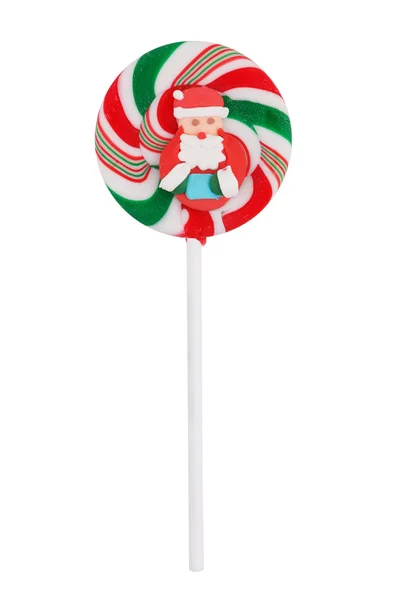 Lollipop med jultomten — Stockfoto