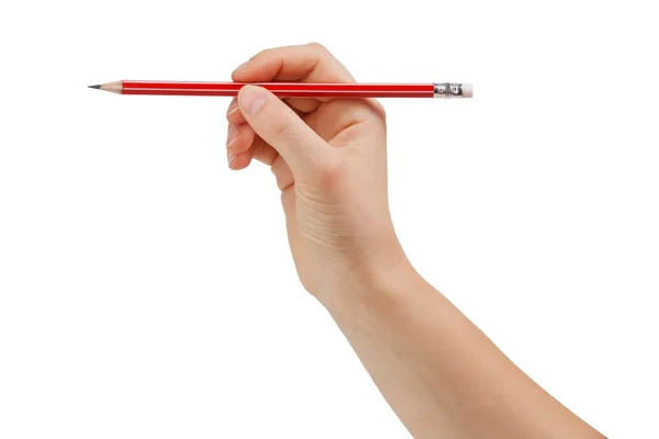 Sharpened pencil in hand — Stock Photo, Image