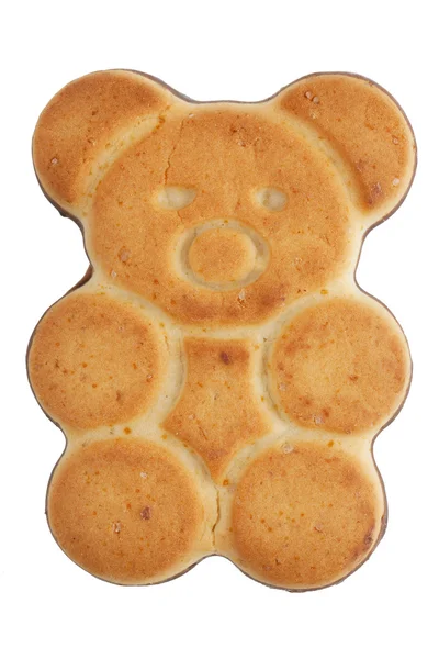 Ízletes sütiket egy medve formájú — Stock Fotó