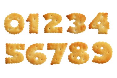 Cookies in a set of numbers clipart
