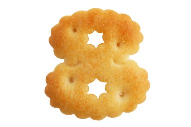 Cookies crackers in a figure eight clipart