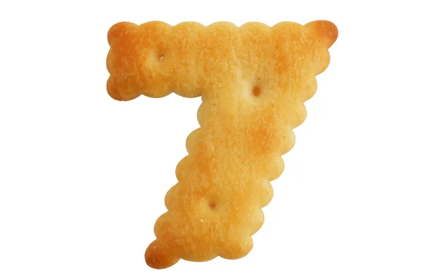 Cookies crackers in een figuur zeven — Stockfoto