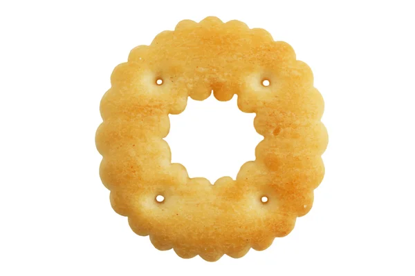 Cookies crackers in a figure zero — Stock Photo, Image